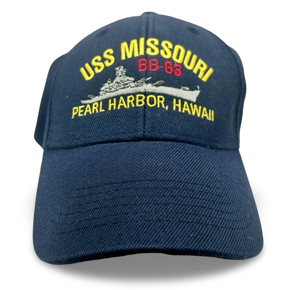 Hawaiian Headwear USS Missouri BB-63‎ Pearl Harbor Baseball Cap Military USA
